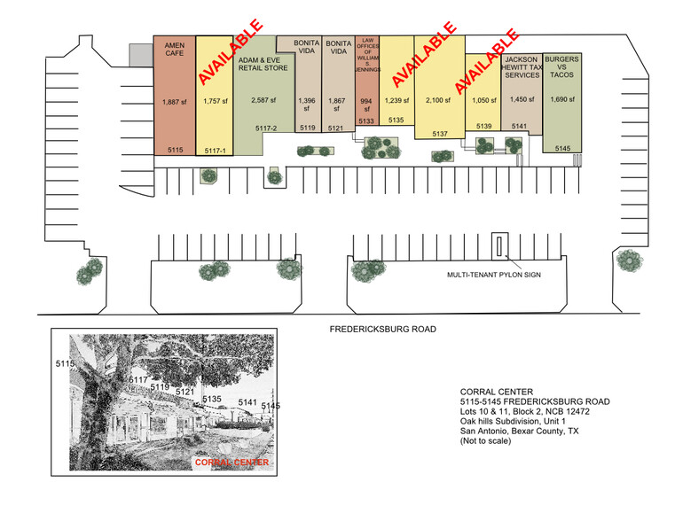 5115-5145 Fredericksburg Rd, San Antonio, TX à louer - Plan de site – Image 2 sur 7