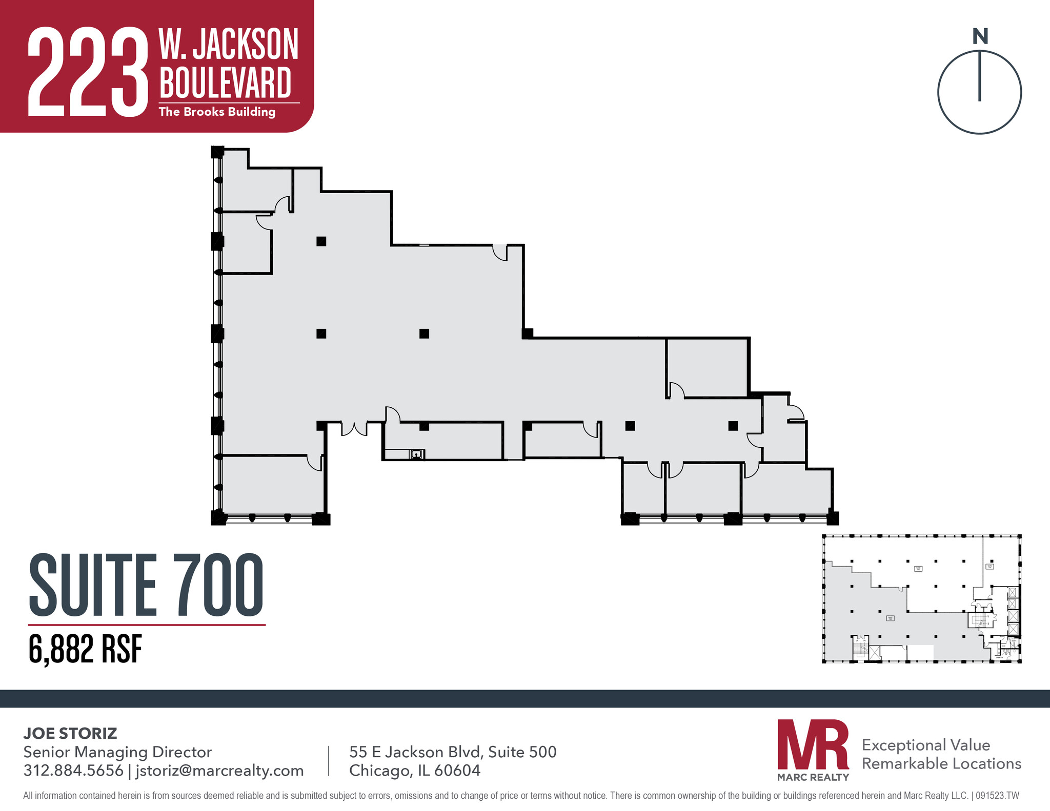 223 W Jackson Blvd, Chicago, IL à louer Plan d’étage– Image 1 sur 9