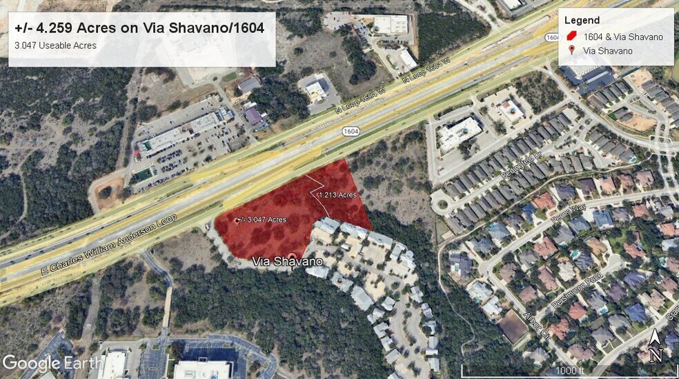 Loop 1604 & Via Shavano, San Antonio, TX à vendre - Aérien – Image 2 sur 2