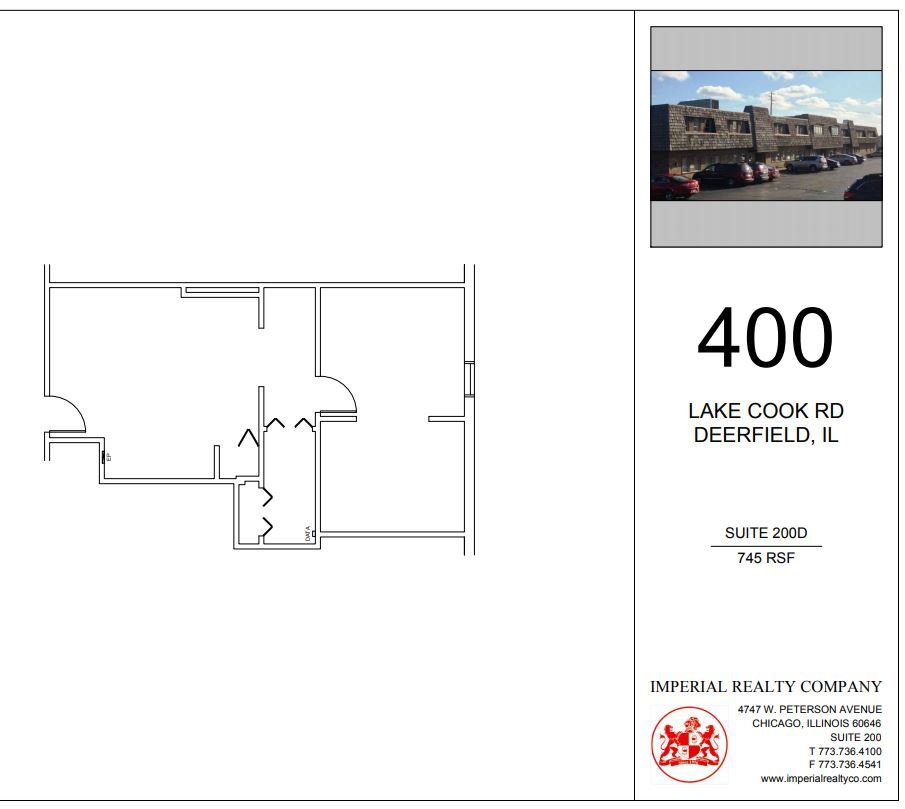 400 Lake Cook Rd, Deerfield, IL à louer Plan d’étage– Image 1 sur 3