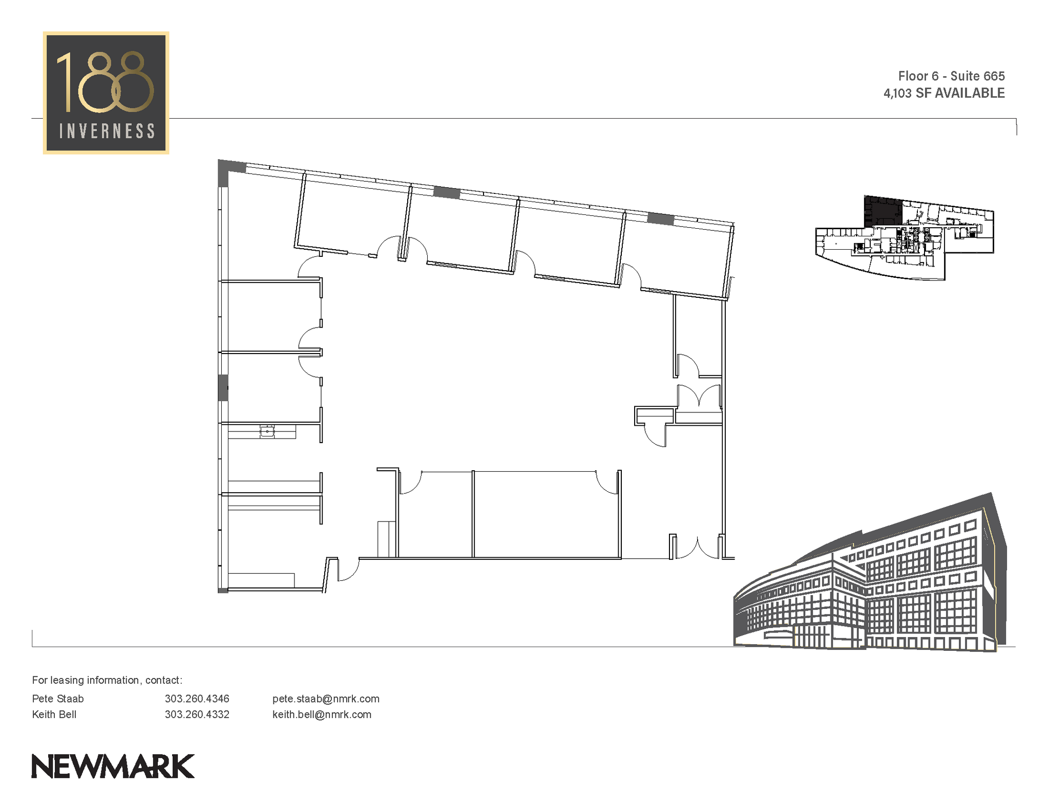 188 Inverness Dr W, Englewood, CO à louer Plan d’étage– Image 1 sur 2