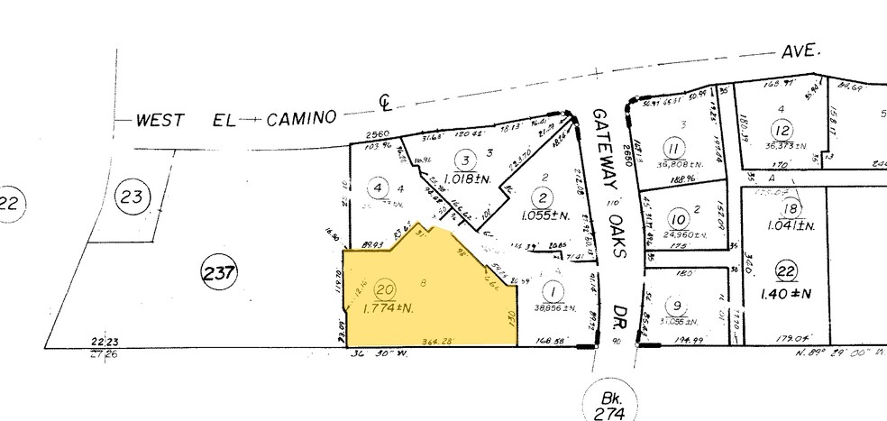 2550 W El Camino Ave, Sacramento, CA à louer - Plan cadastral – Image 3 sur 3