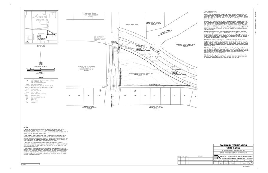 1602 Campbell Rd, Richardson, TX à vendre - Plan de site – Image 3 sur 3