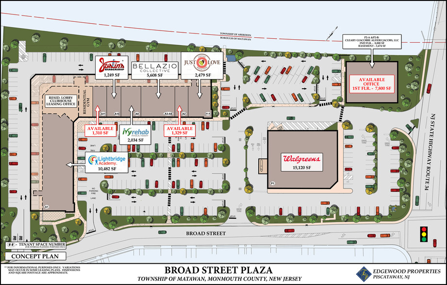 Route 34 & Broad St, Matawan, NJ à louer - Plan de site – Image 2 sur 22