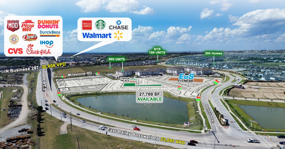 NEC E Bailey Boswell Rd & Millstone rd, Saginaw, TX à vendre - Photo de l’immeuble – Image 1 sur 4