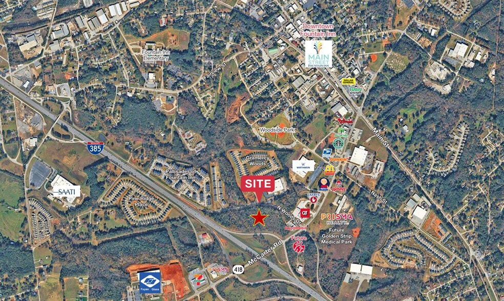 North Woods Drive, Fountain Inn, SC à vendre - Aérien – Image 2 sur 3