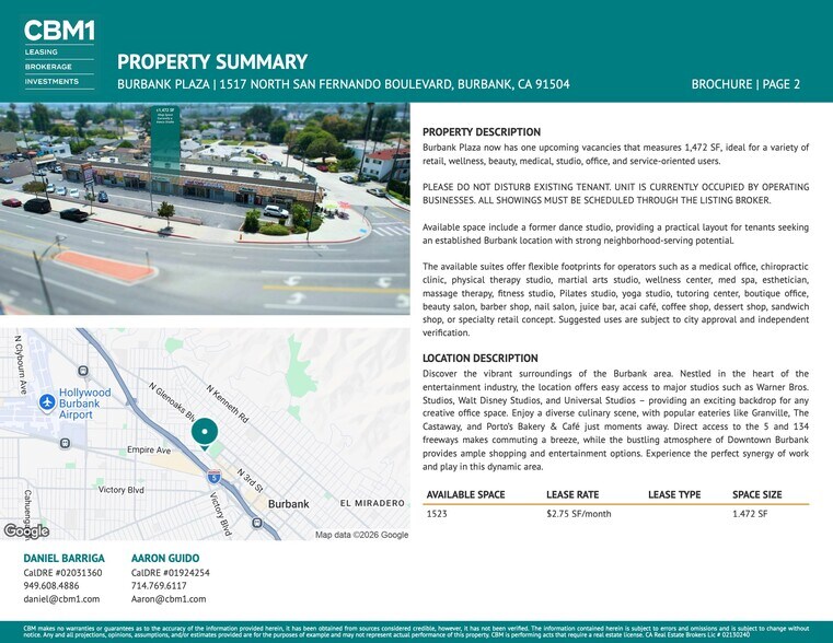 1513-1527 N San Fernando Blvd, Burbank, CA à louer - Photo de l’immeuble – Image 2 sur 9