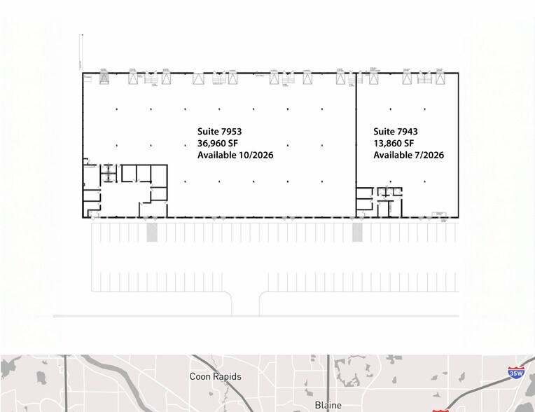 7901-7953 NE Beech St, Fridley, MN à louer - Plan d’étage – Image 3 sur 5