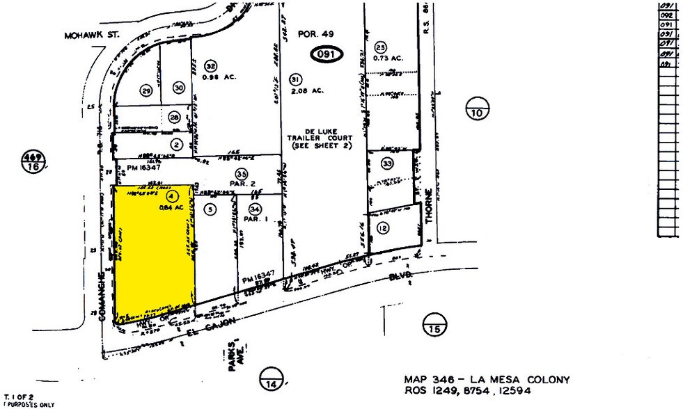 7578 El Cajon Blvd, La Mesa, CA à vendre - Plan cadastral – Image 2 sur 10
