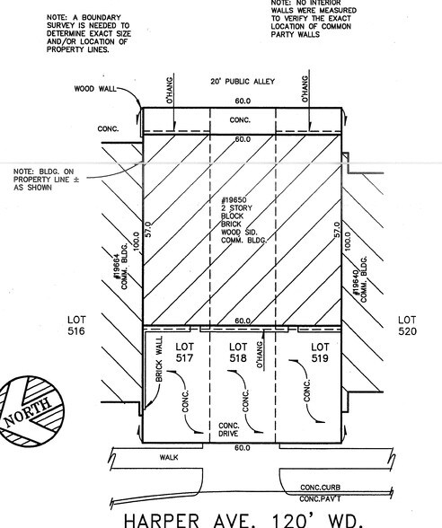 19650 Harper Ave, Grosse Pointe Woods, MI à vendre - Plan cadastral – Image 3 sur 11