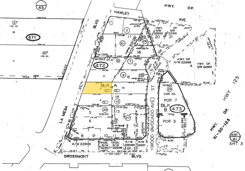 8923 La Mesa Blvd, La Mesa, CA à vendre - Plan cadastral – Image 2 sur 7