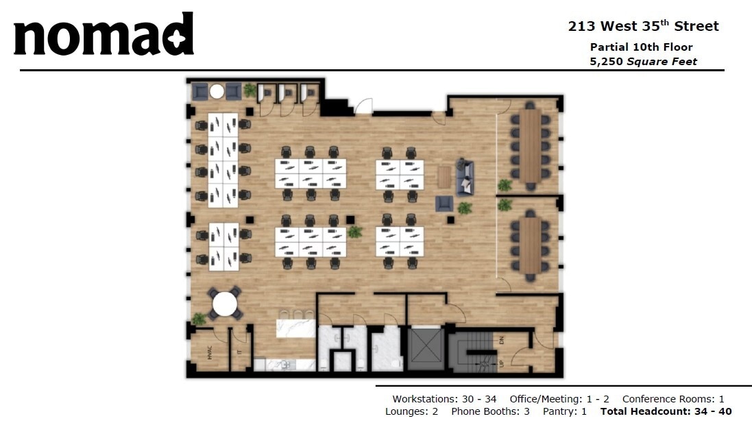 213 W 35th St, New York, NY à louer Plan d’étage– Image 1 sur 10