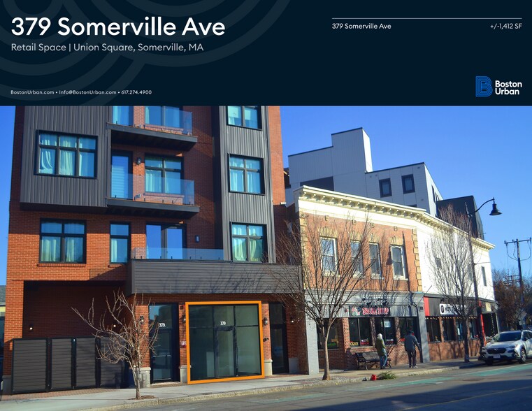 379-381 Somerville Ave, Somerville, MA à louer - Photo principale – Image 1 sur 8