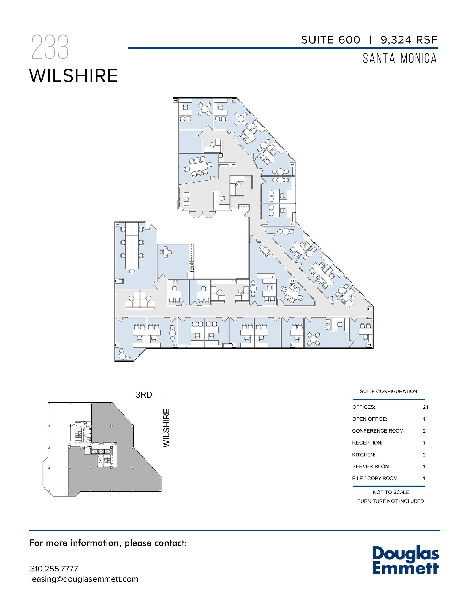 233 Wilshire Blvd, Santa Monica, CA à louer Plan d’étage– Image 1 sur 1