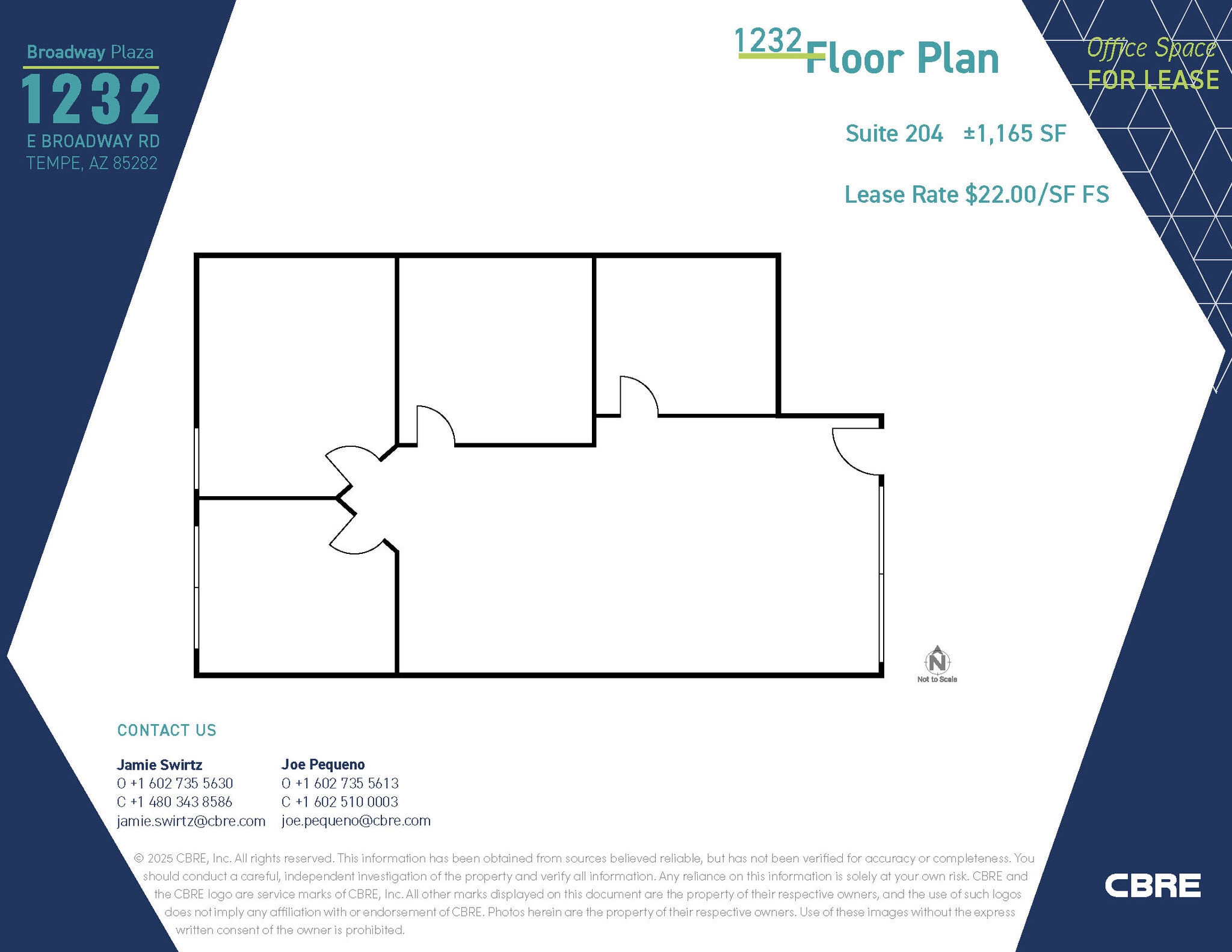 1232 E Broadway Rd, Tempe, AZ à louer Plan d’étage– Image 1 sur 1