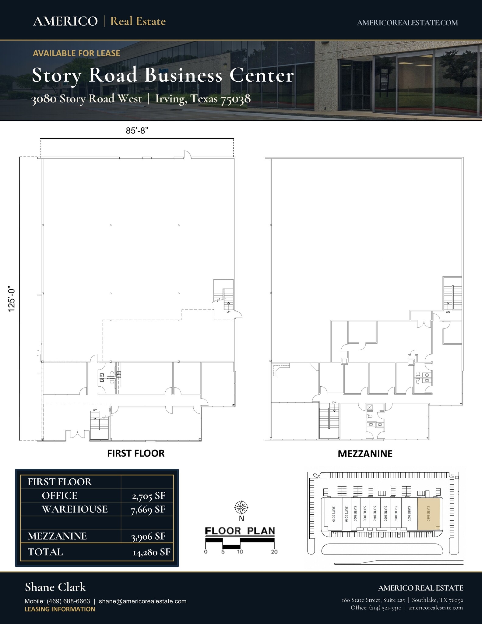 3000-3080 Story Rd W, Irving, TX à louer Plan d’étage– Image 1 sur 1