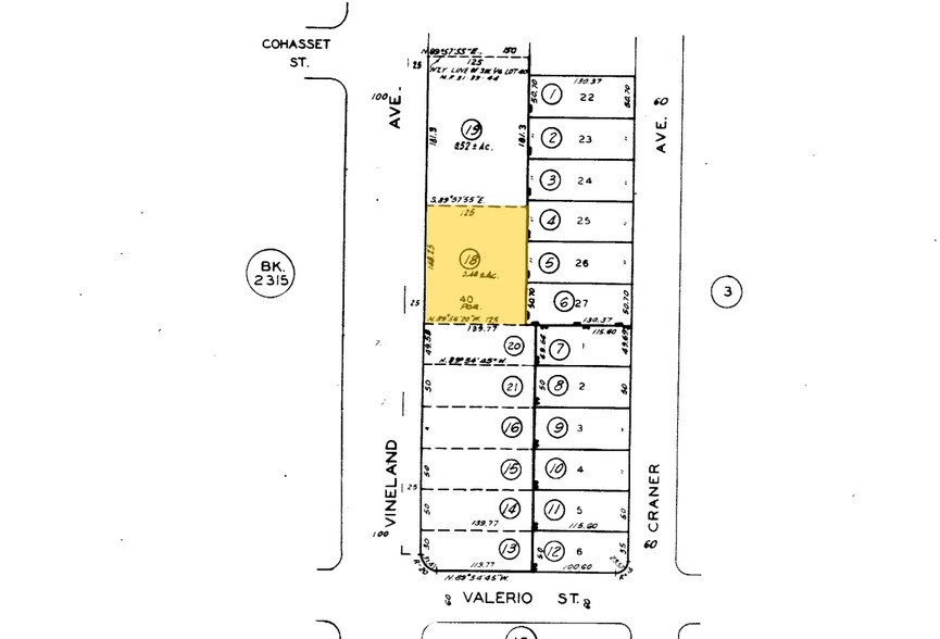 7442 Vineland Ave, Sun Valley, CA à vendre - Plan cadastral – Image 2 sur 4