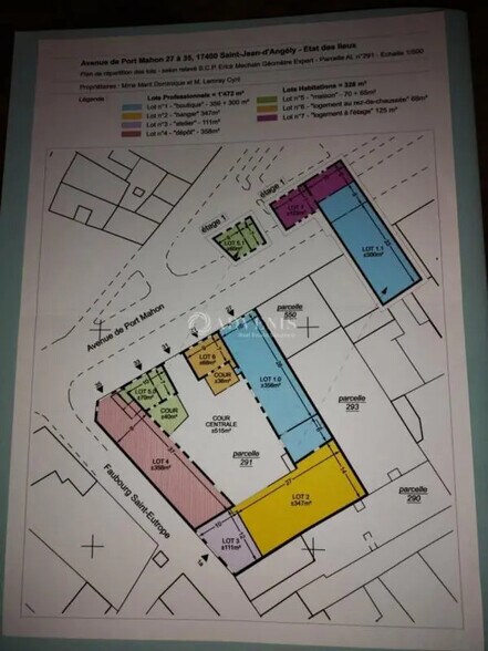 Local d'activités dans SAINT-JEAN-D'ANGELY à vendre - Plan de site – Image 3 sur 3