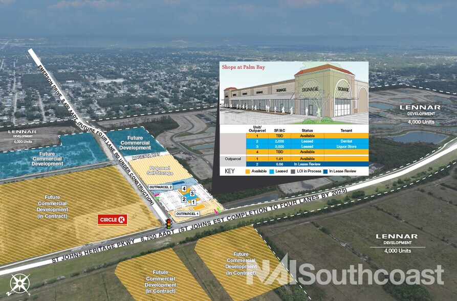 St Johns Heritage & Emerson Drive, Palm Bay, FL à louer - Photo de l’immeuble – Image 1 sur 6