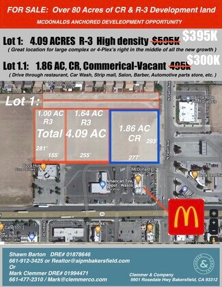 Plus de détails pour 300 N Palm Ave, Wasco, CA - Terrain à vendre