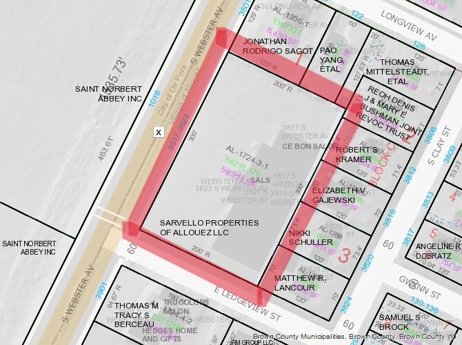 3817-3823 S Webster Ave, Green Bay, WI à vendre - Plan cadastral – Image 3 sur 4