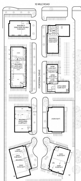 24400-24500 Forterra Dr, Warren, MI à louer - Plan de site – Image 3 sur 3