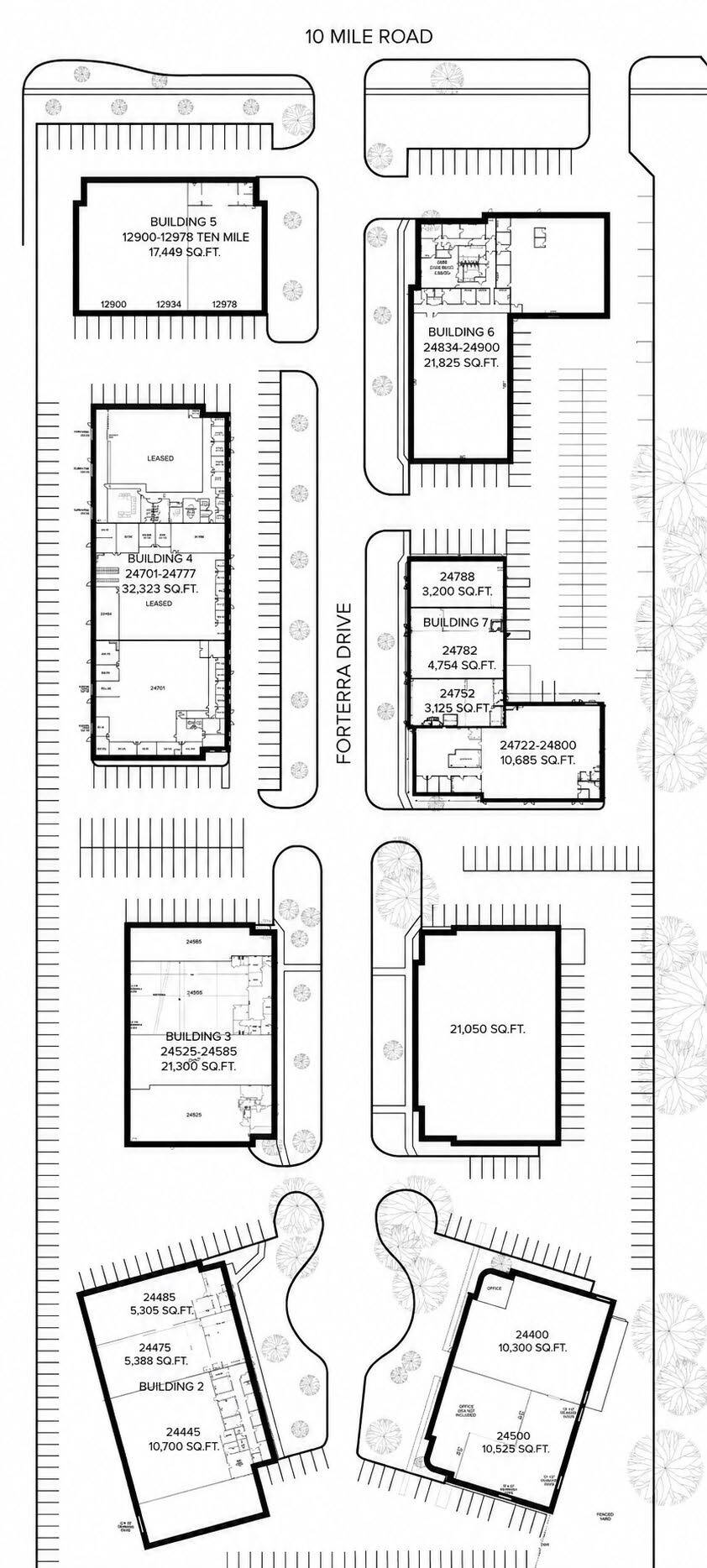 24400-24500 Forterra Dr, Warren, MI à louer Plan de site– Image 1 sur 1