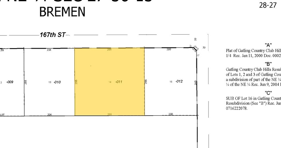 4003-4017 167th St, Country Club Hills, IL à louer - Plan cadastral – Image 2 sur 8