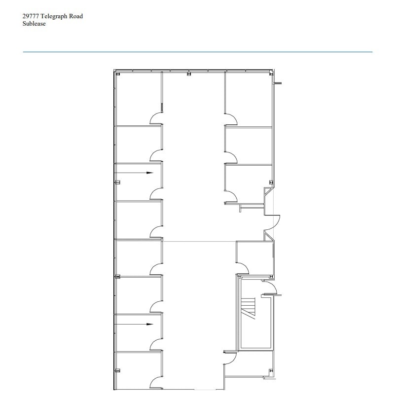 29777 Telegraph Rd, Southfield, MI à louer Plan d’étage– Image 1 sur 1