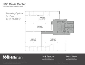 500 Davis St, Evanston, IL à louer Plan d’étage– Image 2 sur 2