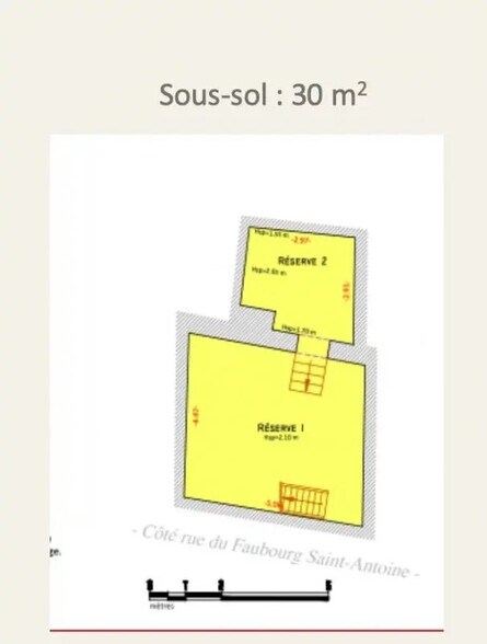 Local commercial dans Paris à louer - Plan d’étage – Image 3 sur 4