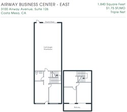 3100 Airway Ave, Costa Mesa, CA à louer Plan d’étage– Image 1 sur 1