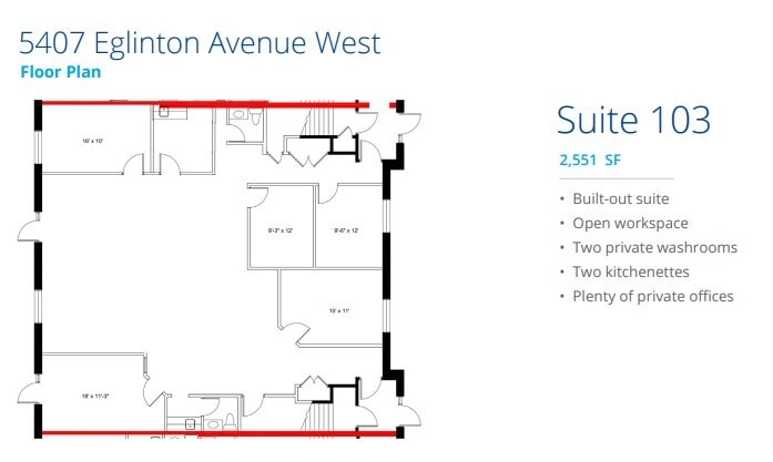 5397 Eglinton Ave W, Toronto, ON à louer Plan d’étage– Image 1 sur 1