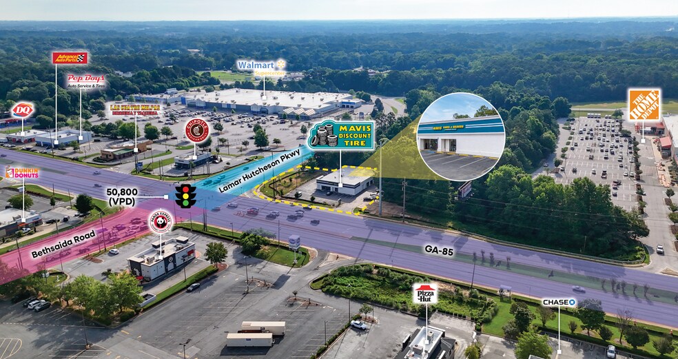 7110 Highway 85, Riverdale, GA à vendre - Photo de l’immeuble – Image 1 sur 6
