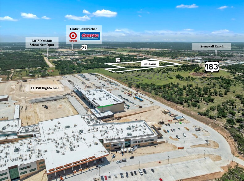 Hwy 183 & CR 258, Liberty Hill, TX à vendre - Aérien – Image 3 sur 9