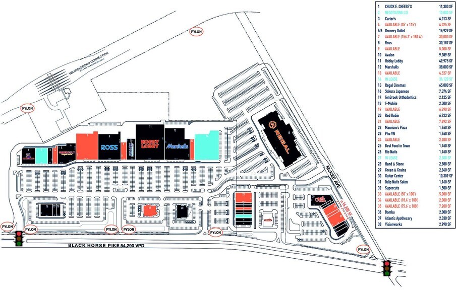 4351 Black Horse Pike, Mays Landing, NJ à louer - Plan de site – Image 3 sur 7
