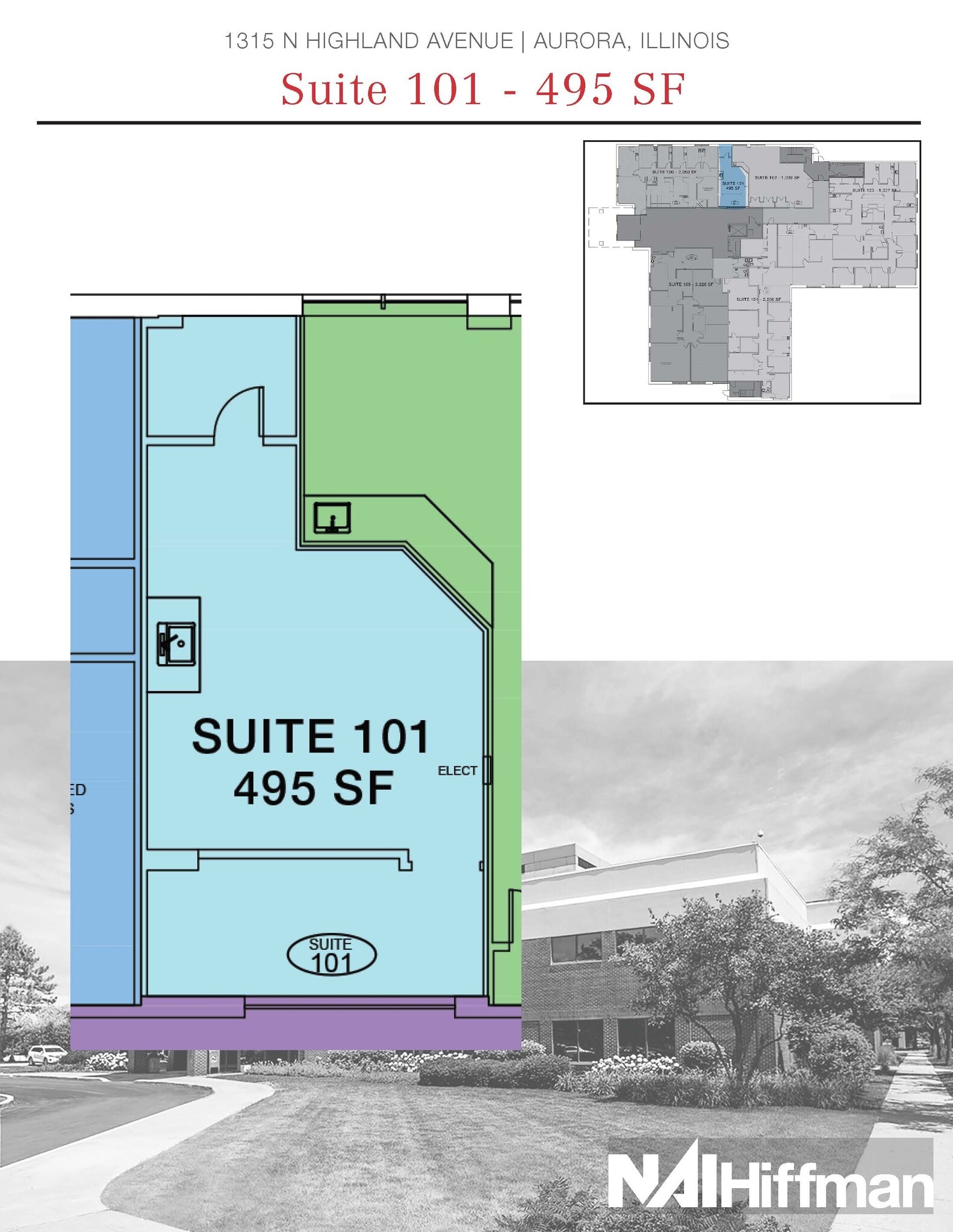 1315 N Highland Ave, Aurora, IL à louer Plan d’étage– Image 1 sur 1