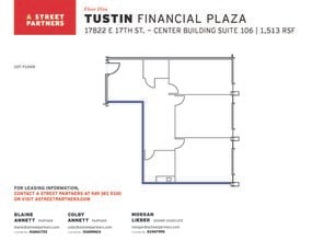 17852 E 17th St, Tustin, CA à louer Plan d’étage– Image 1 sur 1