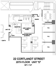 22 Cortlandt St, New York, NY à louer Plan d’étage– Image 1 sur 2