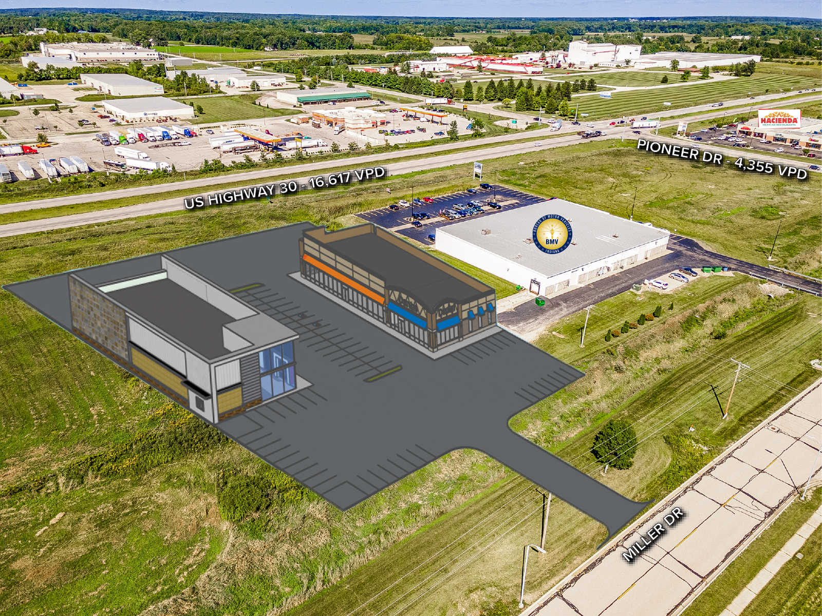 Miller - Pine Creek Center East, Plymouth, IN à louer Aérien– Image 1 sur 1