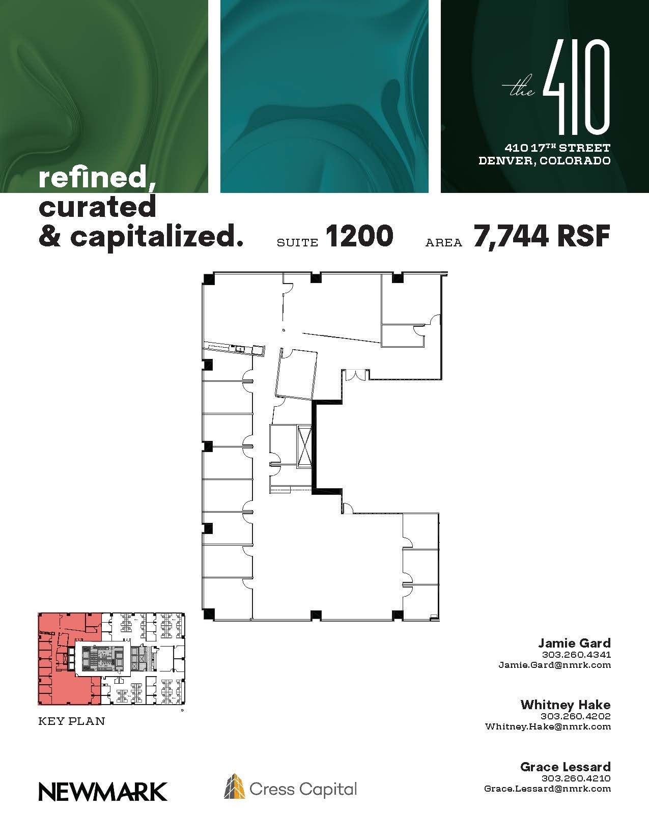 410 17th St, Denver, CO à louer Plan d’étage– Image 1 sur 1