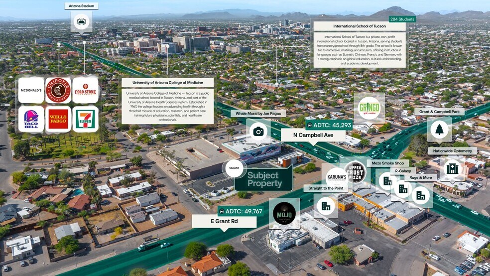 2350 N Campbell Ave, Tucson, AZ à vendre - Aérien – Image 2 sur 3