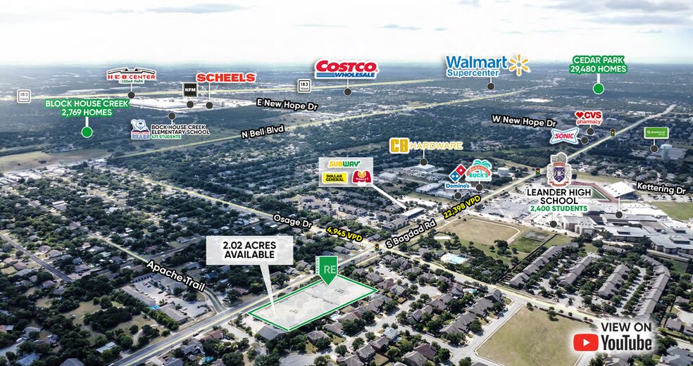 2505 & 2509 Bagdad Rd, Leander, TX à vendre - Photo de l’immeuble – Image 1 sur 7