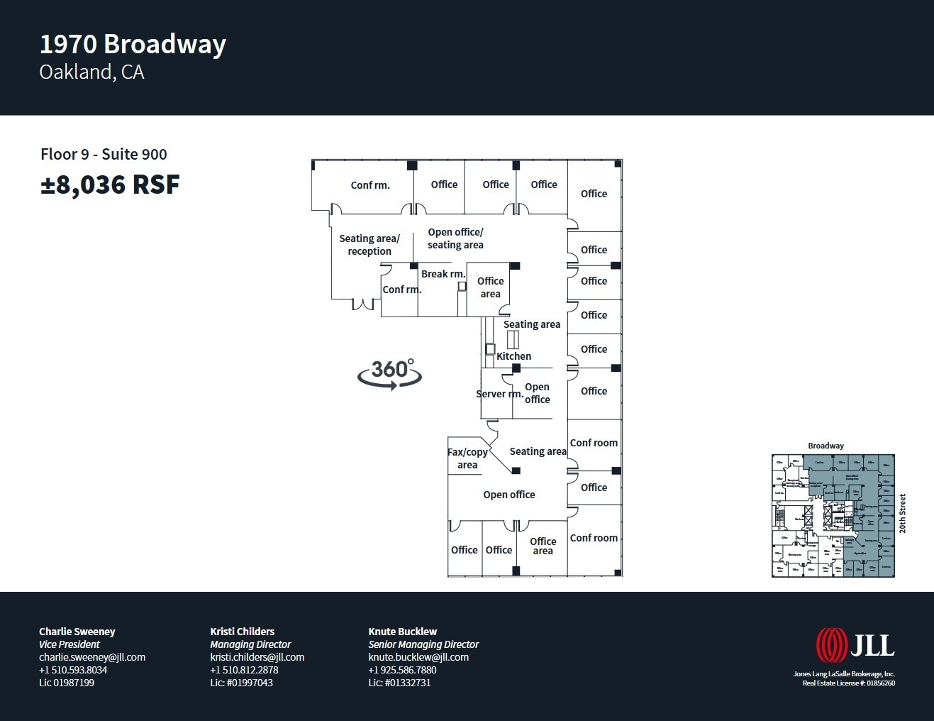 1970 Broadway, Oakland, CA à louer Plan d’étage– Image 1 sur 4