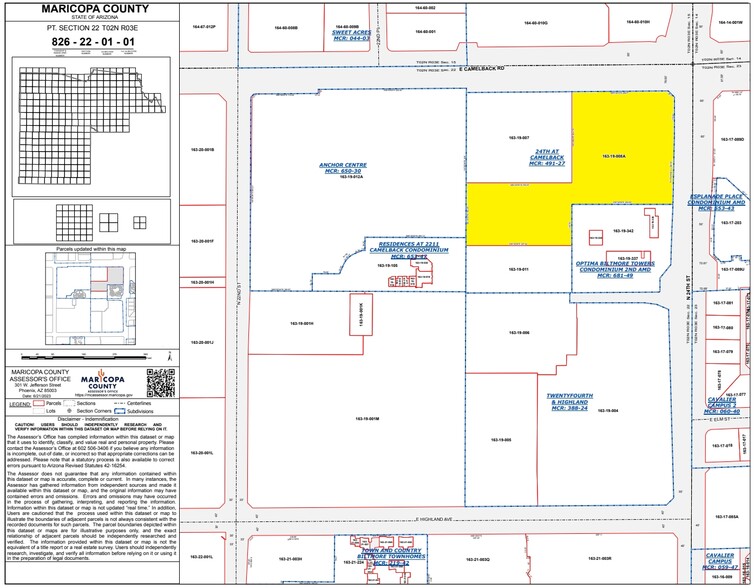 2375 E Camelback Rd, Phoenix, AZ à louer - Plan cadastral – Image 2 sur 13