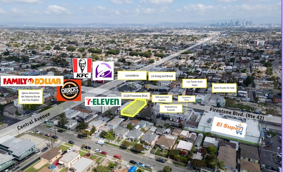 1118 Firestone Blvd, Los Angeles, CA à vendre - Aérien – Image 2 sur 5
