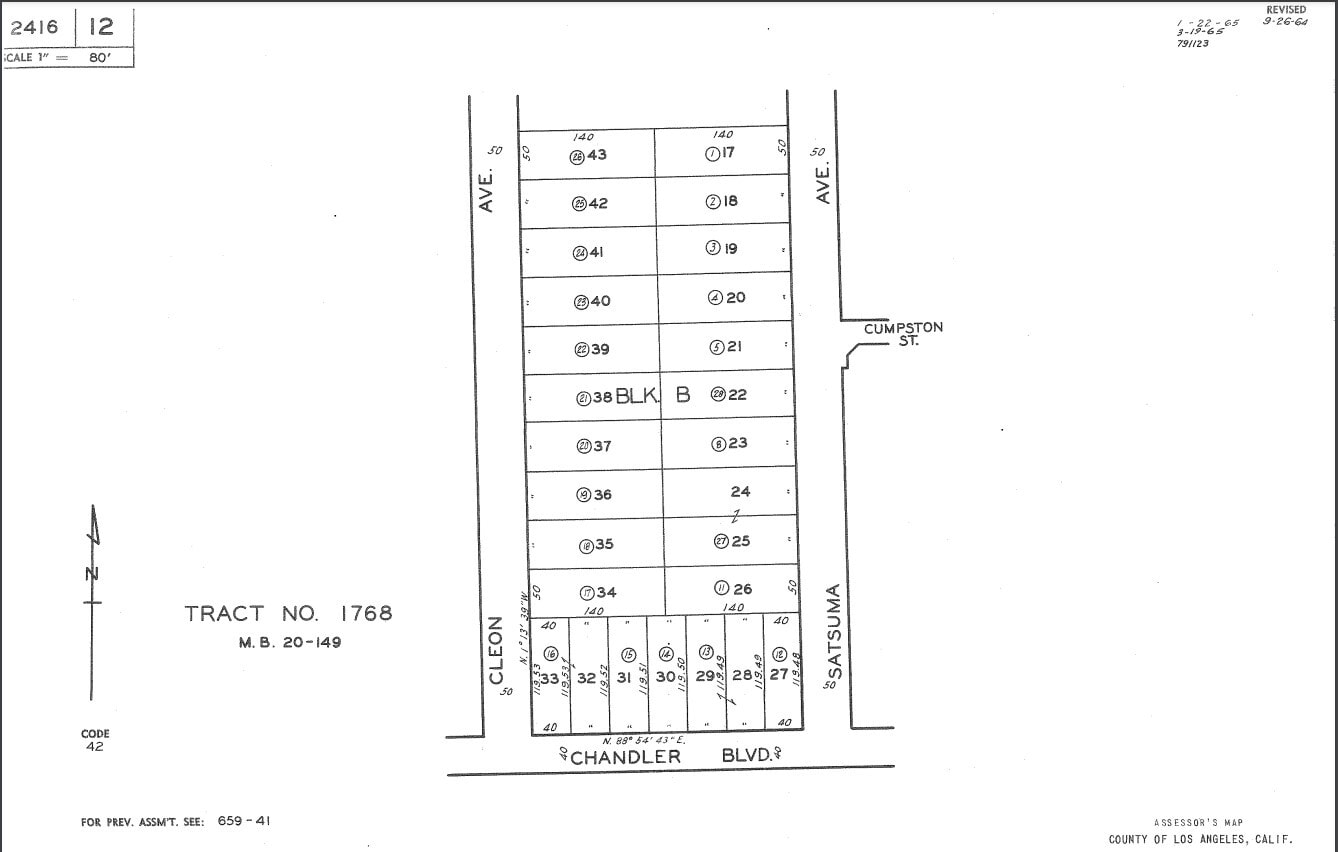 5428 Cleon Ave, North Hollywood, CA à vendre Plan cadastral– Image 1 sur 3