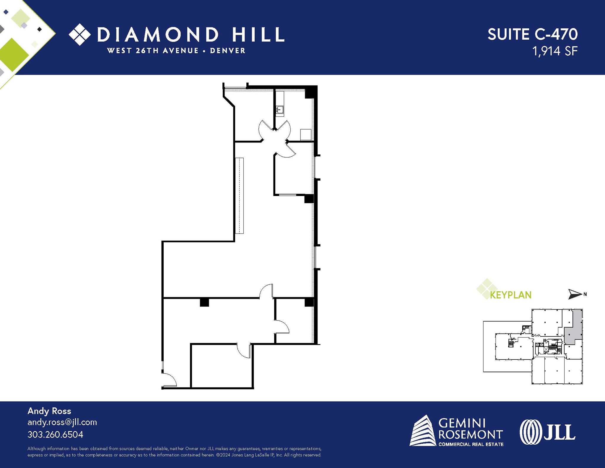 2490 W 26th Ave, Denver, CO à louer Plan d’étage– Image 1 sur 2
