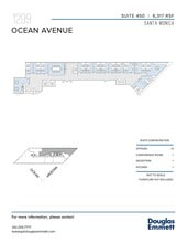 1299 Ocean Ave, Santa Monica, CA à louer Plan d’étage– Image 1 sur 1