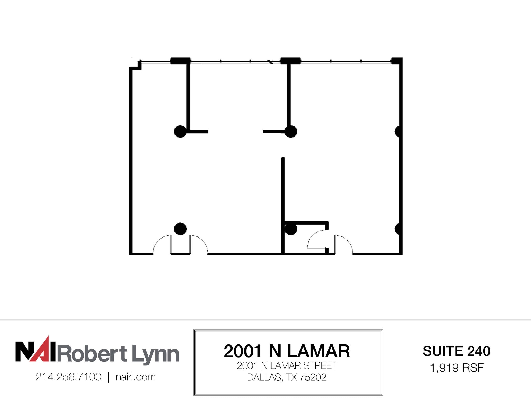2001 N Lamar St, Dallas, TX à louer Plan d’étage– Image 1 sur 2